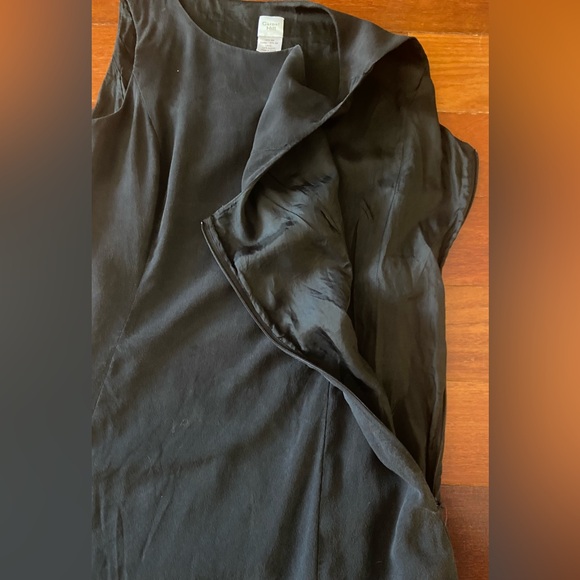 Garnet Hill 100% Silk Sleeveless Ruffle Hem Little Black Dress Size 8P - Picture 7 of 11